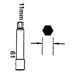 Klucz do amortyzatorów 6-kątny wewnętrzny 11mm AN050011-61