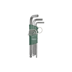 Zestaw 9szt. kluczy wpustowych ampulowych giętych długich bezpoślizgowych z kulką 1.5-10mm H05SA109S Jonnesway